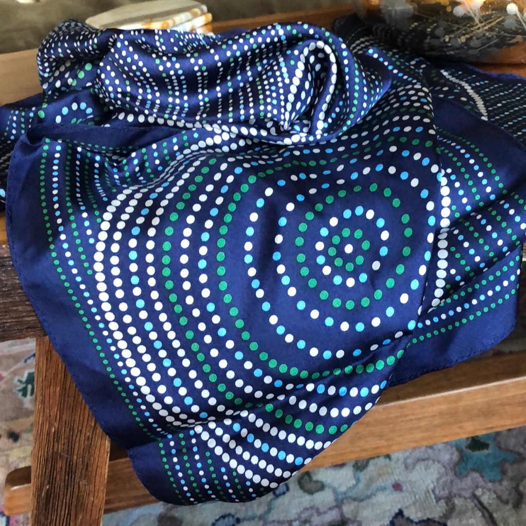 Silk NavyKelly GreenWhiteLight Blue Adrienne Vittadini Scarf Silk NavyKelly GreenWhiteLight Blue Adrienne Vittadini Scarf